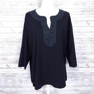 Ralph Lauren Womens Top 3X Black 490A